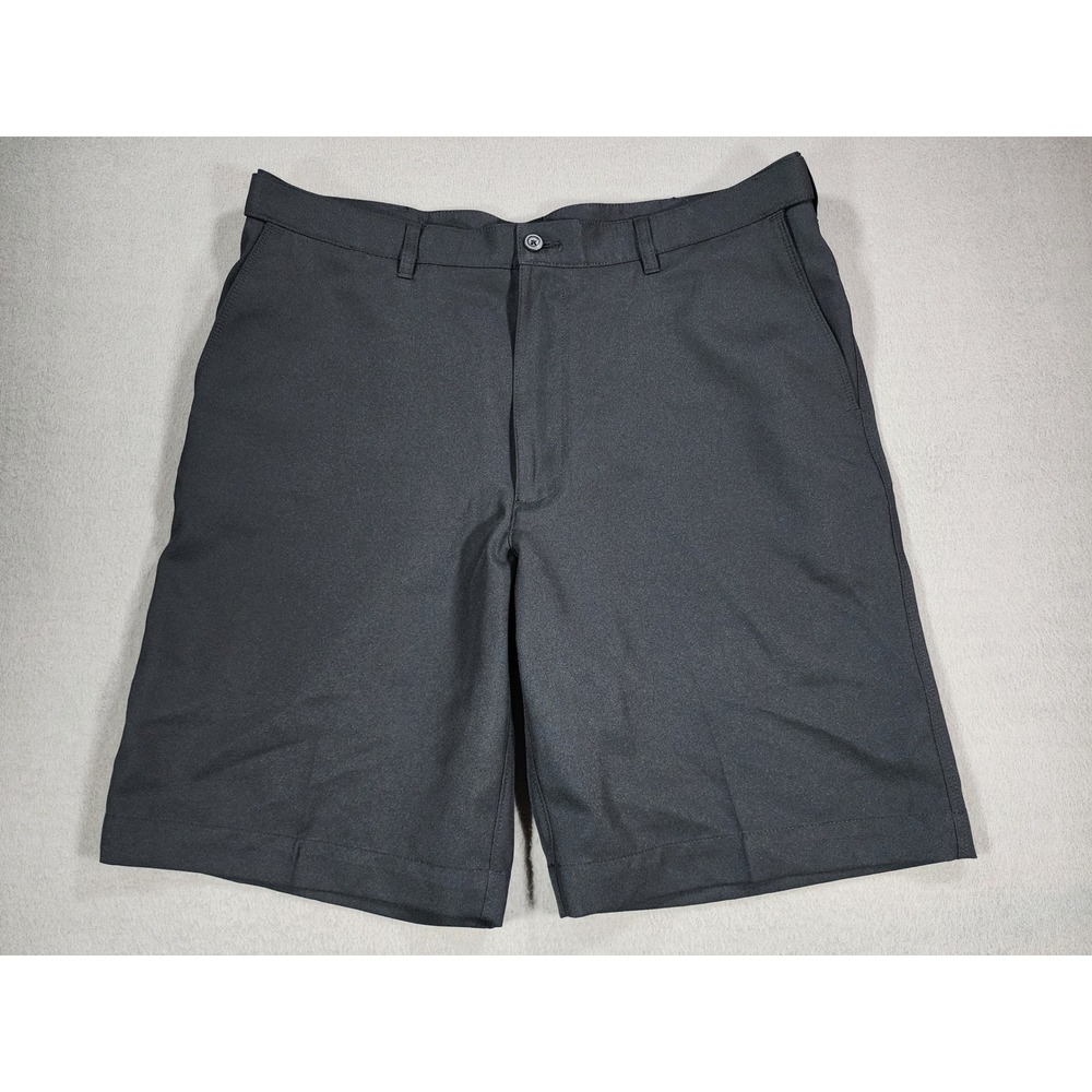 PGA Tour Men's Flat Front Black Golf Shorts Size 36 Athleisure Preppy Casual